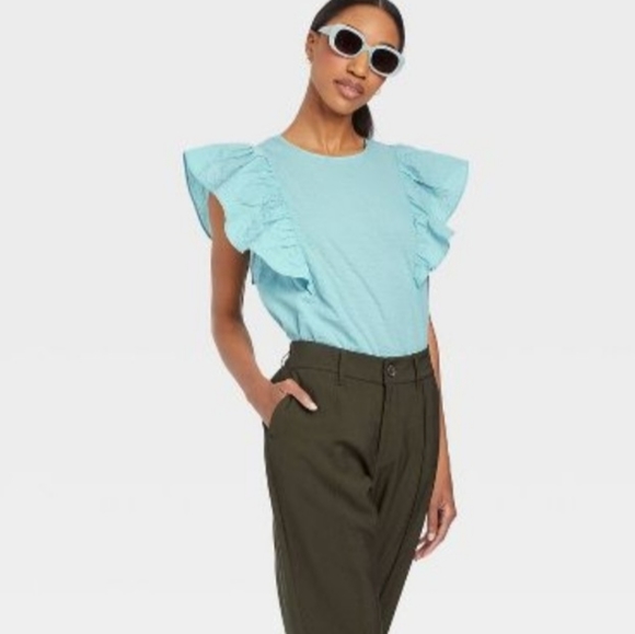 Women's Flutter Sleeve Tank Top A New Day White Size - X Small - Picture 3 of 6